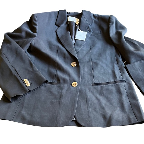 By Malene Birger Rosettan Single-Breasted Black Blazer Women’s Size Small US 6 - Picture 6 of 11